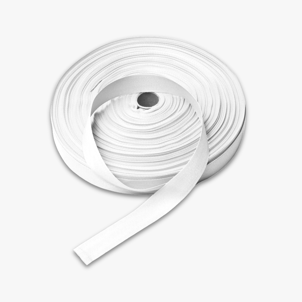 Twill Tape Polyester White 16 25mm - Ragland Fabrics