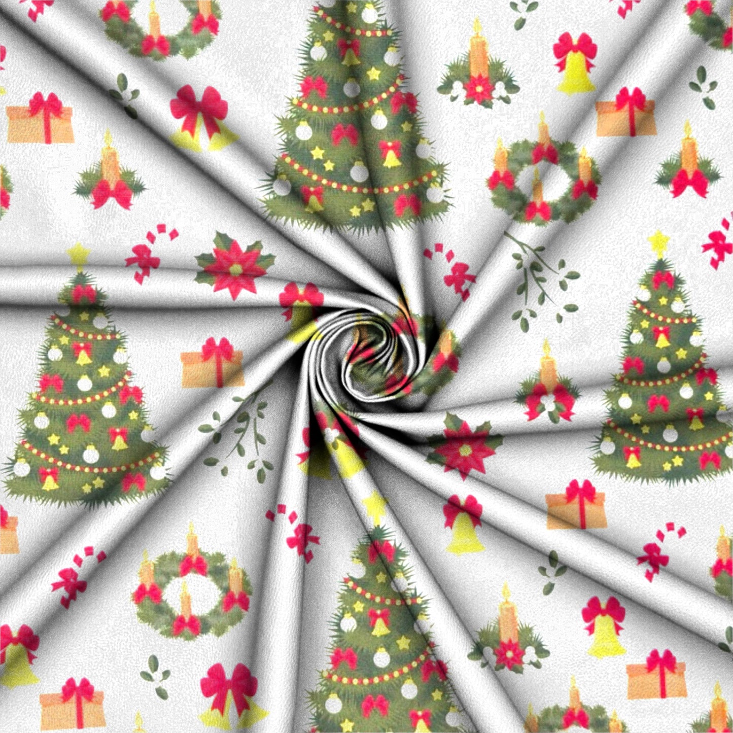 Christmas Printed Mini Matt Candles and Bells - Ragland Fabrics