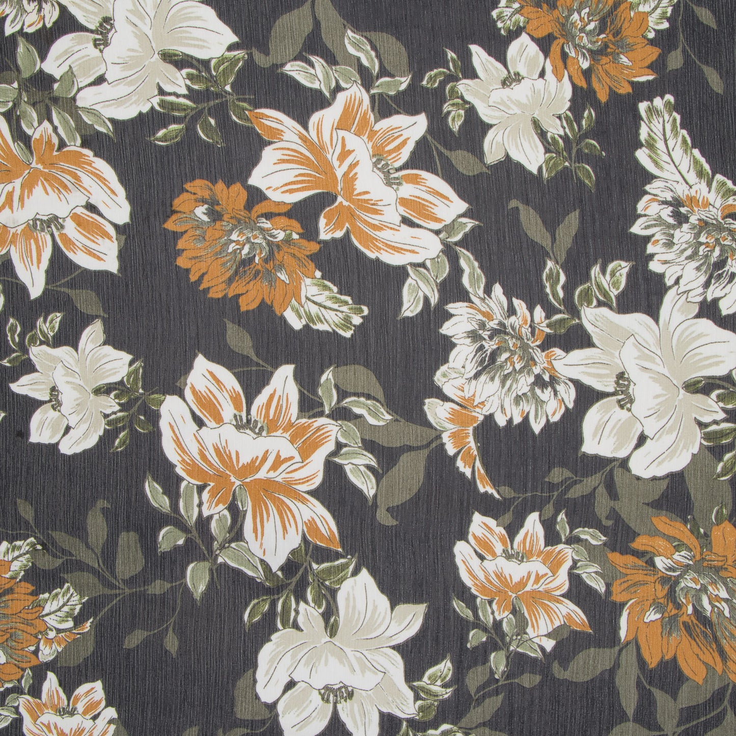 Printed Chiffon Floral Mustard - Ragland Fabrics