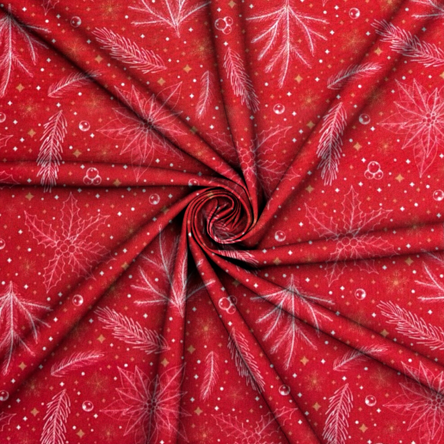 Christmas Printed Mini Matt Merry Red - Ragland Fabrics