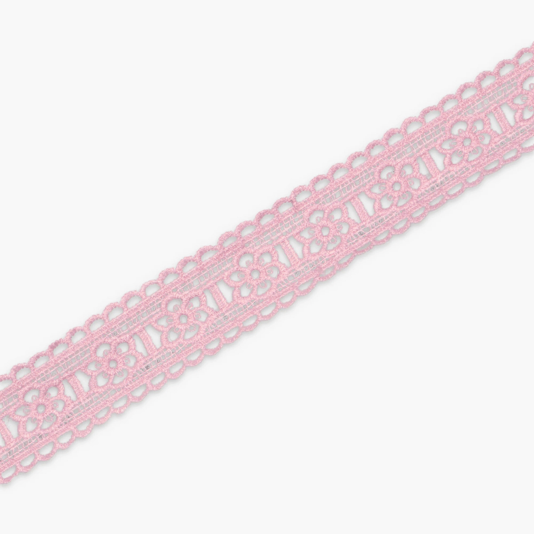 Lace Torchon Pink - 30mm - Ragland Fabrics