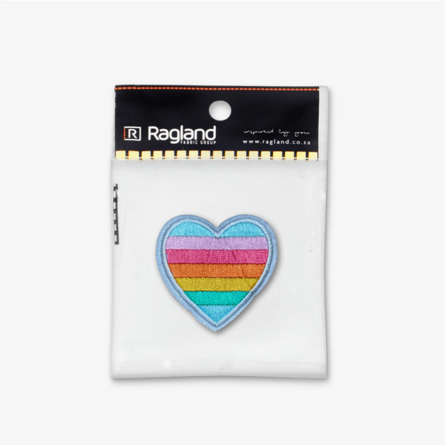 Motif Iron On Badge - LOVE HEART - Ragland Fabrics