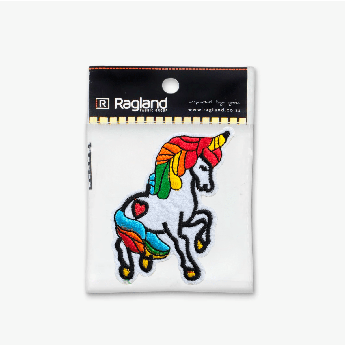 Motif Iron On Badge - UNICORN WHITE - Ragland Fabrics