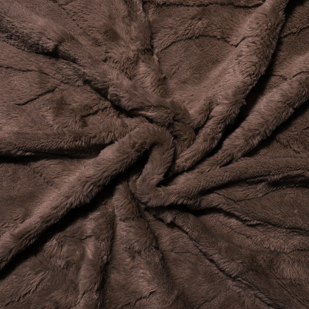 Chain Link Luxury Fur - Chocolate - Ragland Fabrics