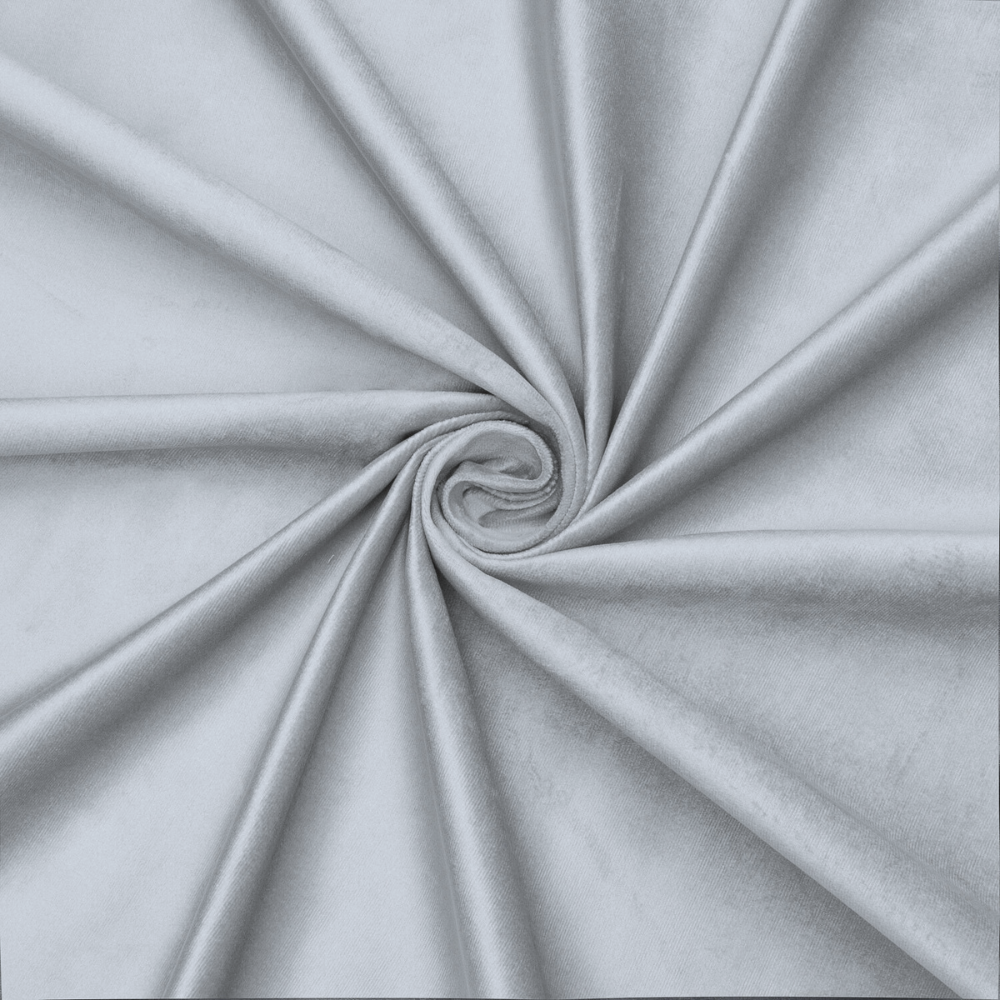 Bella Rosa Plain Velvet 140cm Silver Lining