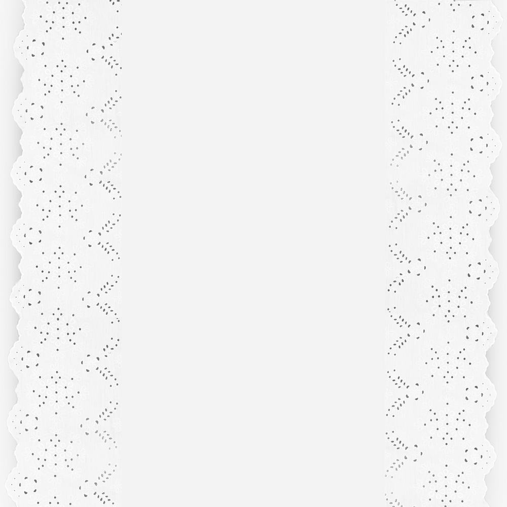 White Woven Bordered Cut & Sew