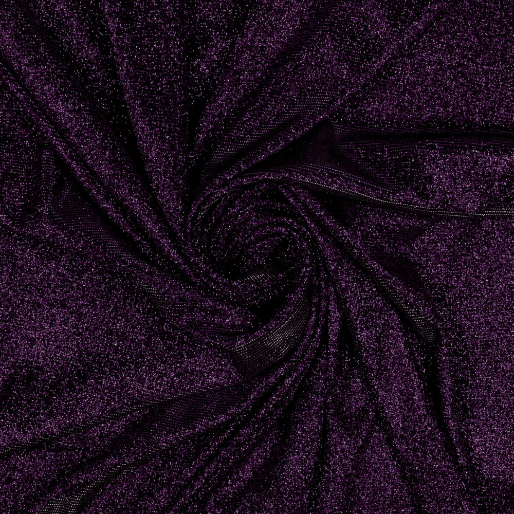 Katrina Metallic Knit Midnight Purple - Ragland Fabrics