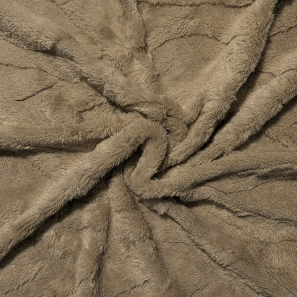 Chain Link Luxury Fur - Stone - Ragland Fabrics
