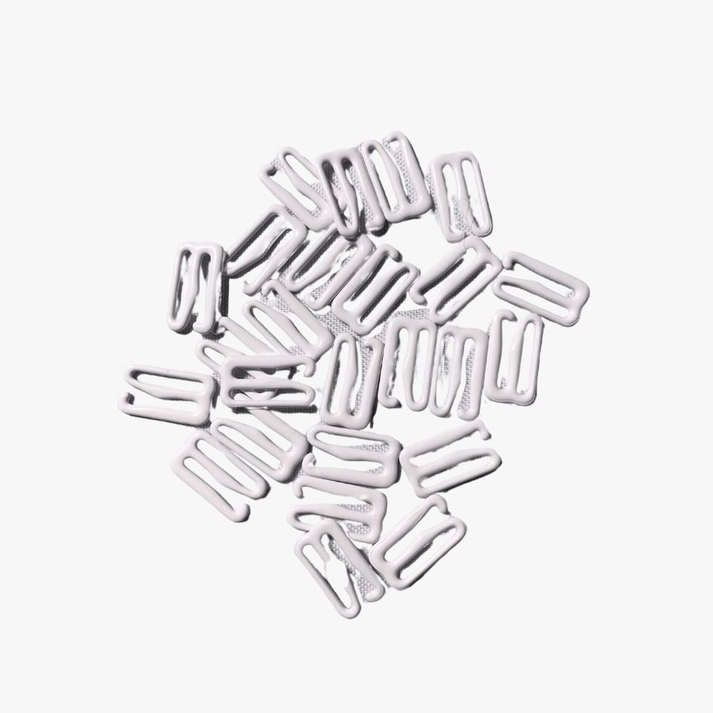 Bra Strap Buckle - 15mm | White - Ragland Fabrics
