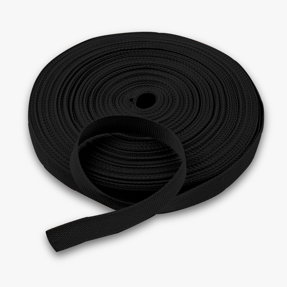 Webbing 25mm Black 1 - Ragland Fabrics
