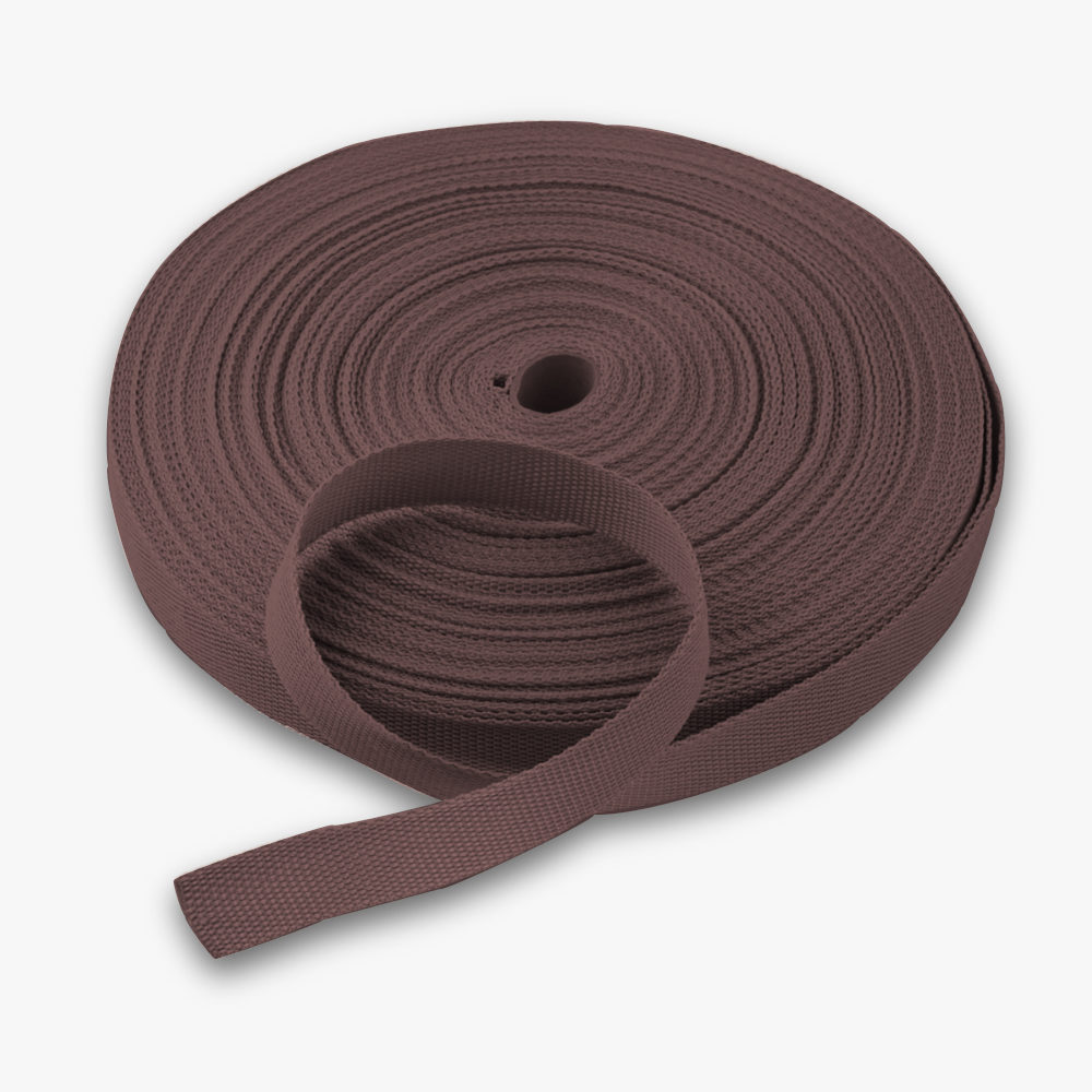 Webbing 25mm Chocolate 19 - Ragland Fabrics