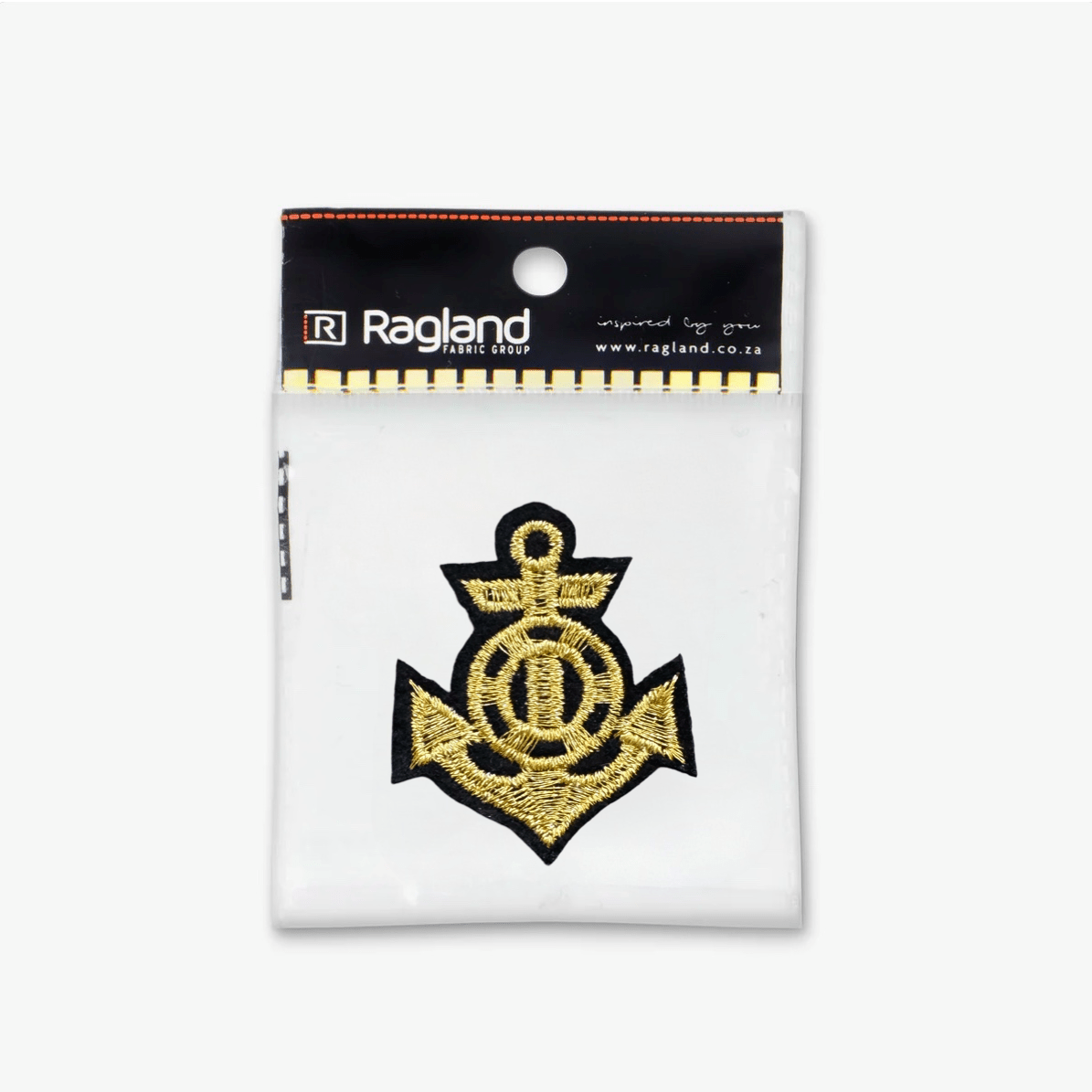 Motif Iron On Badge - ANCHOR GOLD - Ragland Fabrics