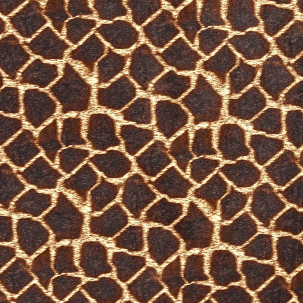 Printed Velvet Giraffe Skin - Ragland Fabrics