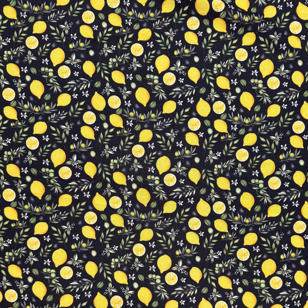 Printed Mini Matt Lemon & Olive Black