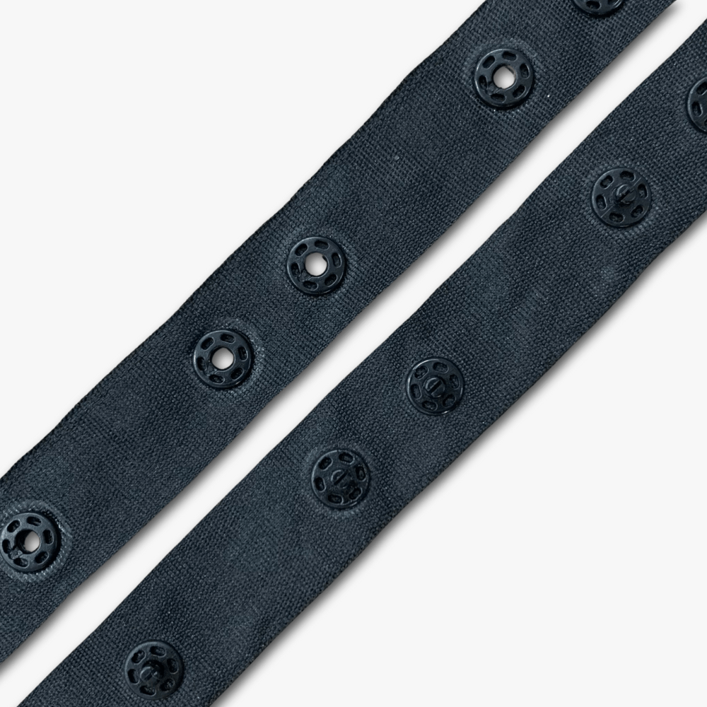 Snap Fastener Tape - 20mm | Black - Ragland Fabrics