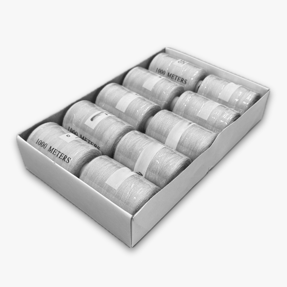 Thread 1000met Reel Pale Grey 321 - Ragland Fabrics