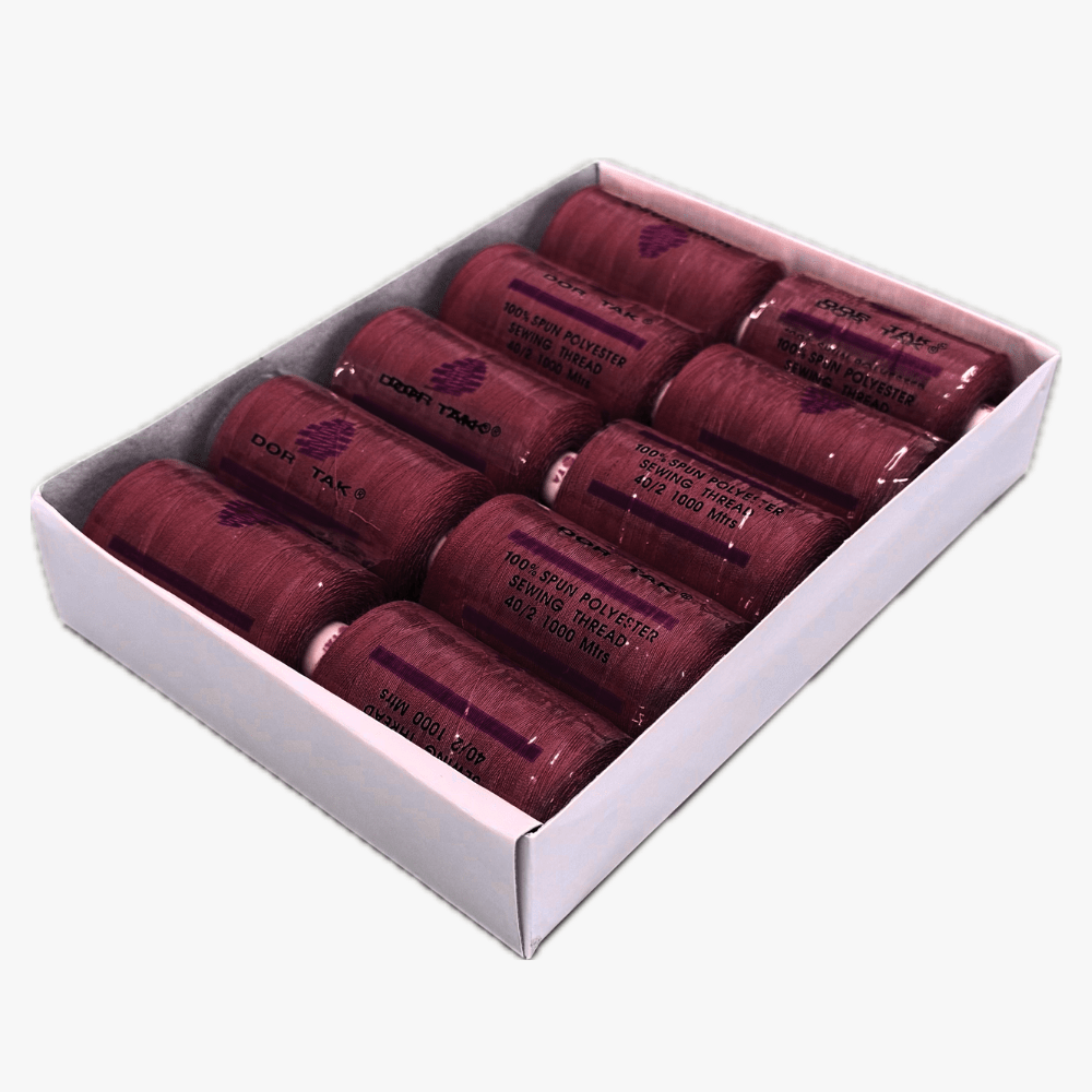 Thread 1000met Reel Dark Maroon 155 - Ragland Fabrics