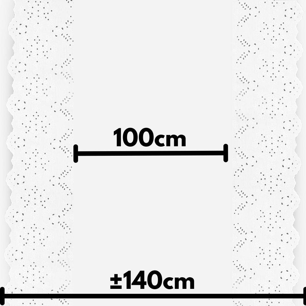 White Woven Bordered Cut & Sew - Ragland Fabrics