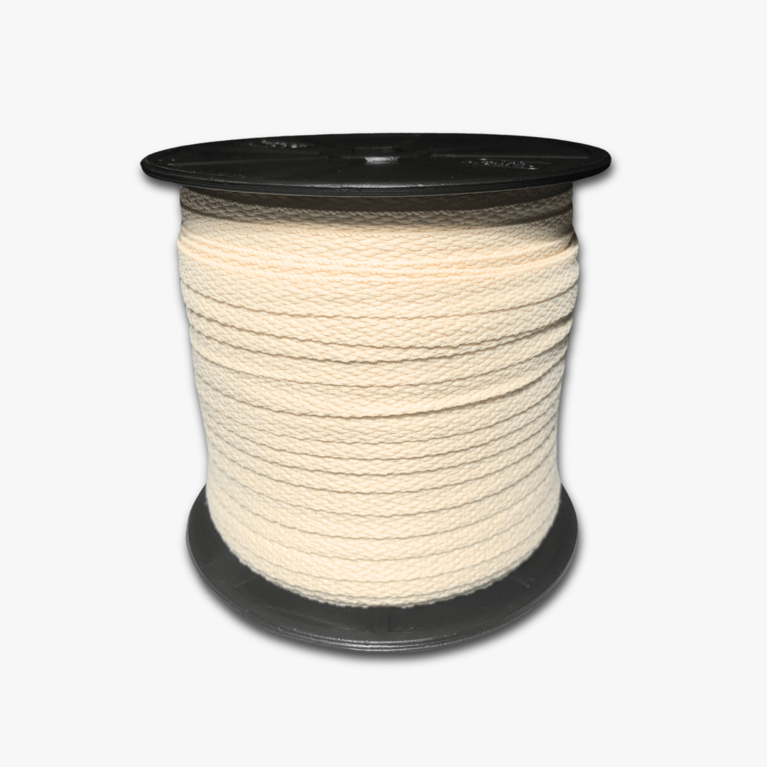 Draw Tape Flat 6mm Cream (100met) - Ragland Fabrics