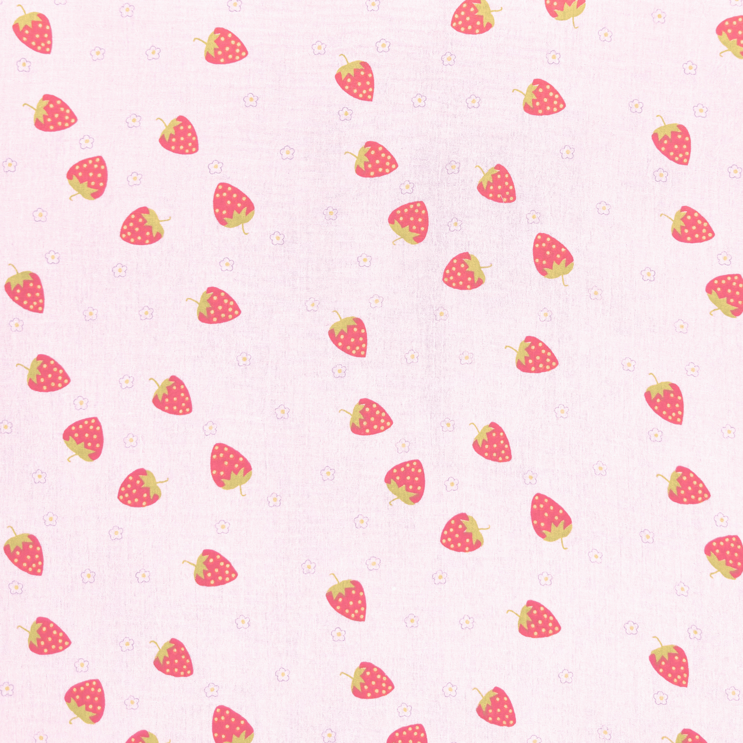 Printed Muslin Strawberry - Ragland Fabrics