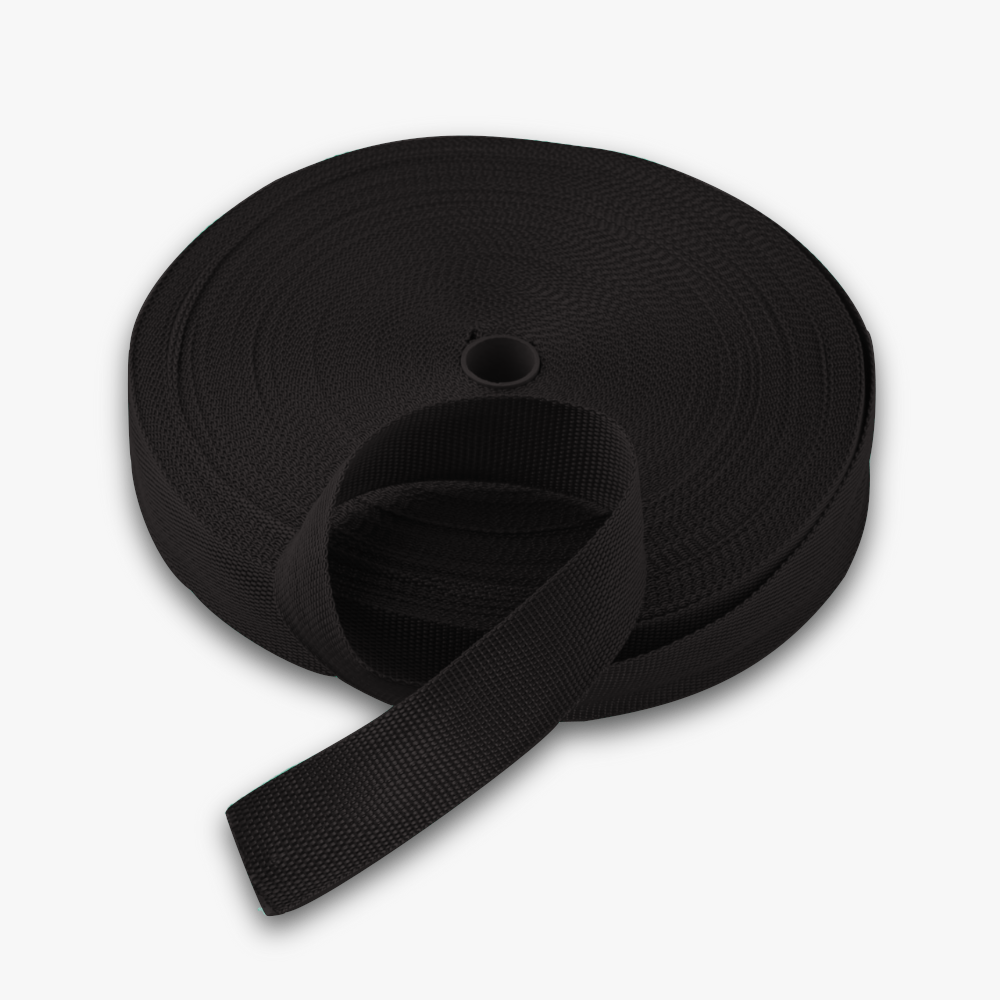 Webbing 38mm Black 1 - Ragland Fabrics
