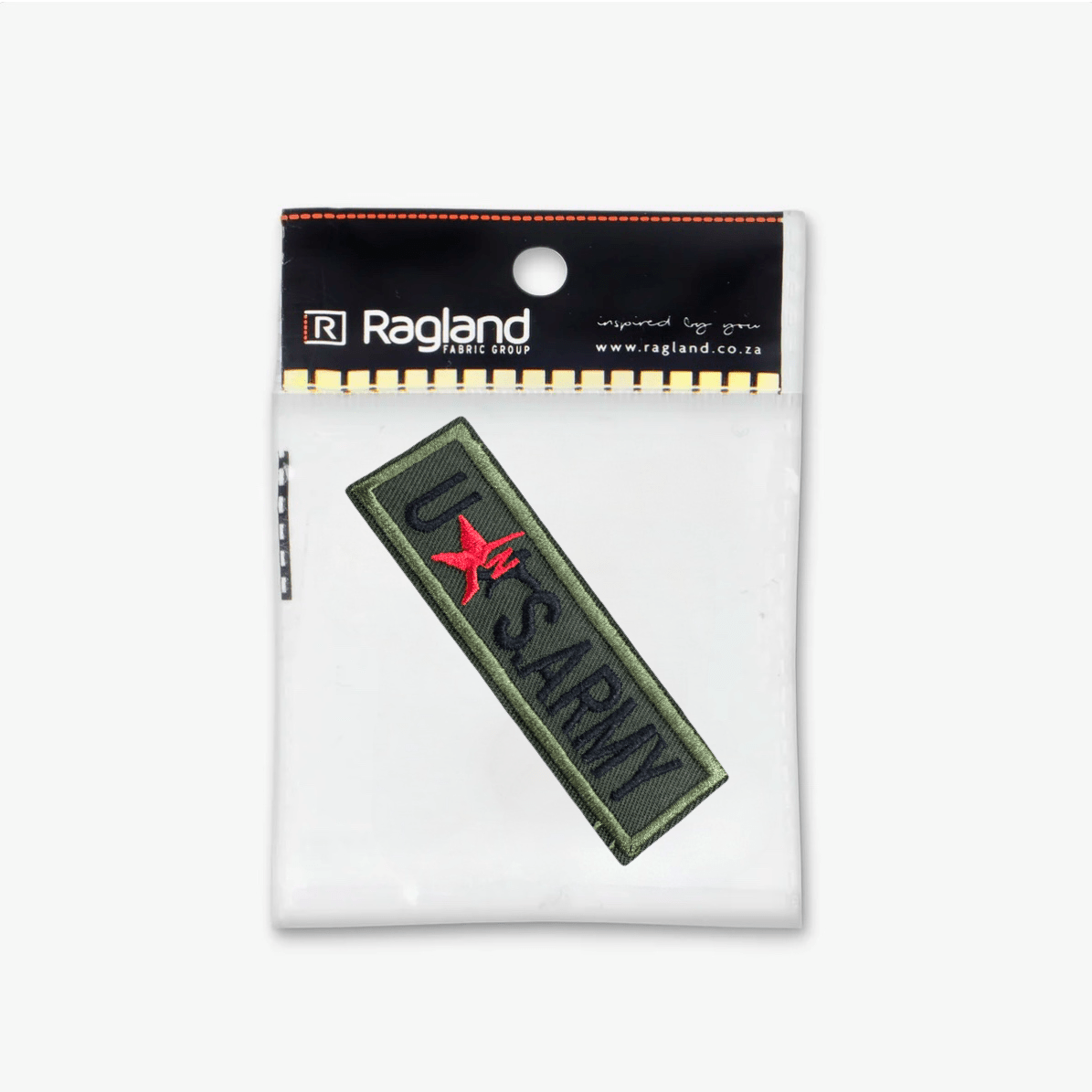 Motif Iron On Badge - U.S ARMY GREEN - Ragland Fabrics