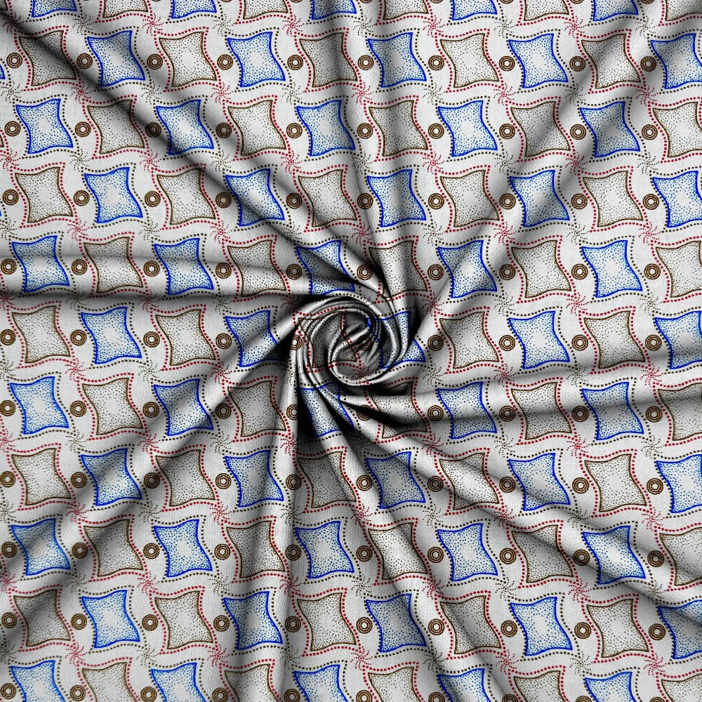 Schwe Schwe White Blue - Ragland Fabrics