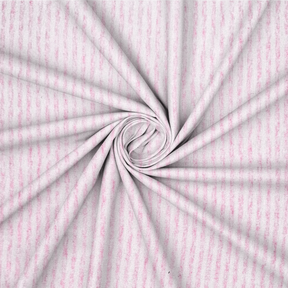 Cotton Knit Stripe Baby Pink - Ragland Fabrics