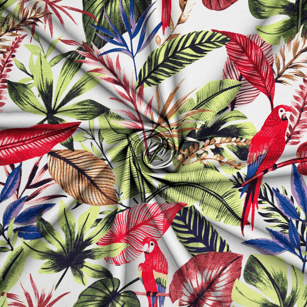 Printed Poly Cotton Macaw Leaf - CLOSEOUT - Ragland Fabrics