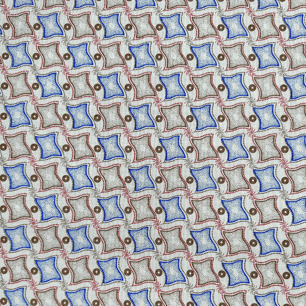 Schwe Schwe White Blue - Ragland Fabrics