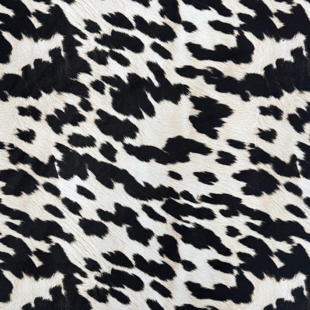 Printed Velvet Nguni Black - Ragland Fabrics
