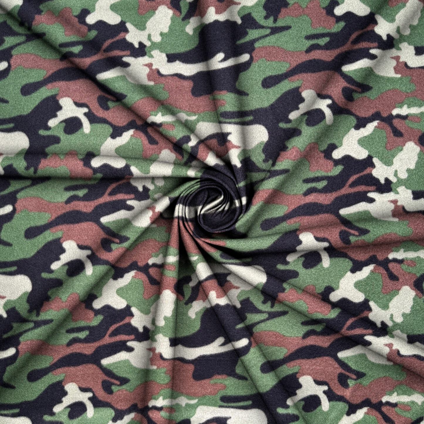 Printed Polar Fleece Camo Green