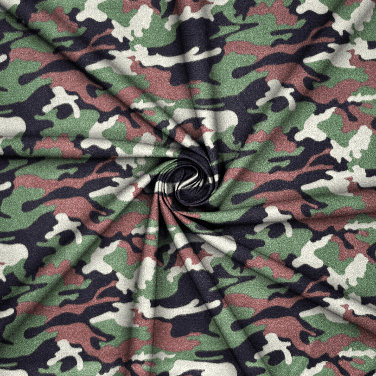 Printed Polar Fleece Camo Green - Ragland Fabrics