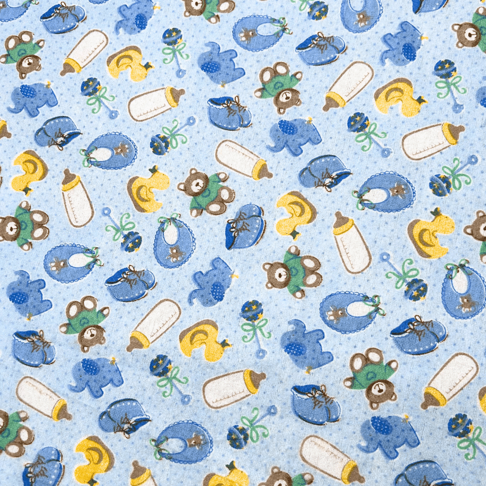 Flannel Brushed Cotton | Baby Elephant Blue - Ragland Fabrics