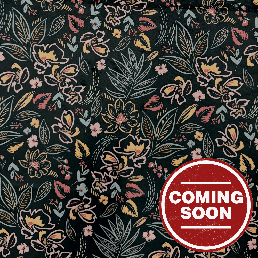 Printed Velvet Modern Floral - Ragland Fabrics