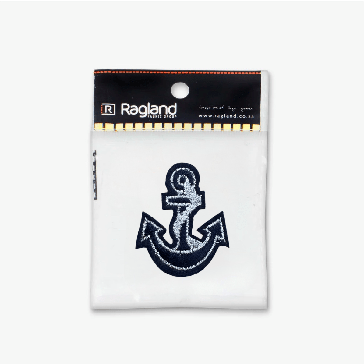 Motif Iron On Badge - ANCHOR SILVER - Ragland Fabrics