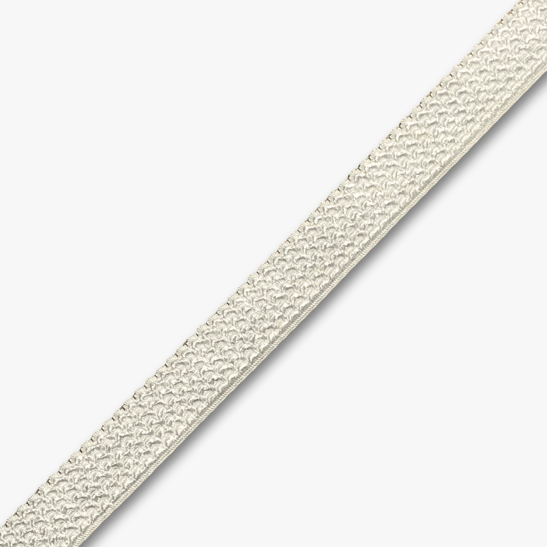 Crocodile Elastic 25mm Off - White - Ragland Fabrics
