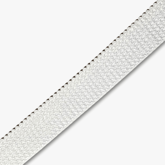 Crocodile Elastic 35mm White - Ragland Fabrics