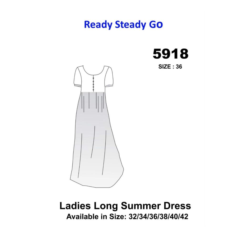 Pattern | Ladies Long Summer Dress #5918