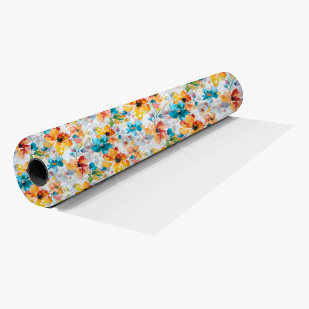 Viscose Printed Challis Summer Fun Aqua