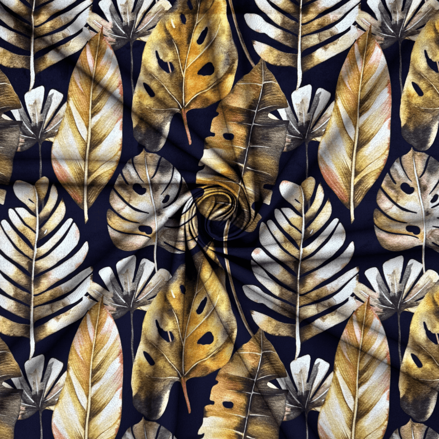 Printed Velvet Autum Leaf - Ragland Fabrics