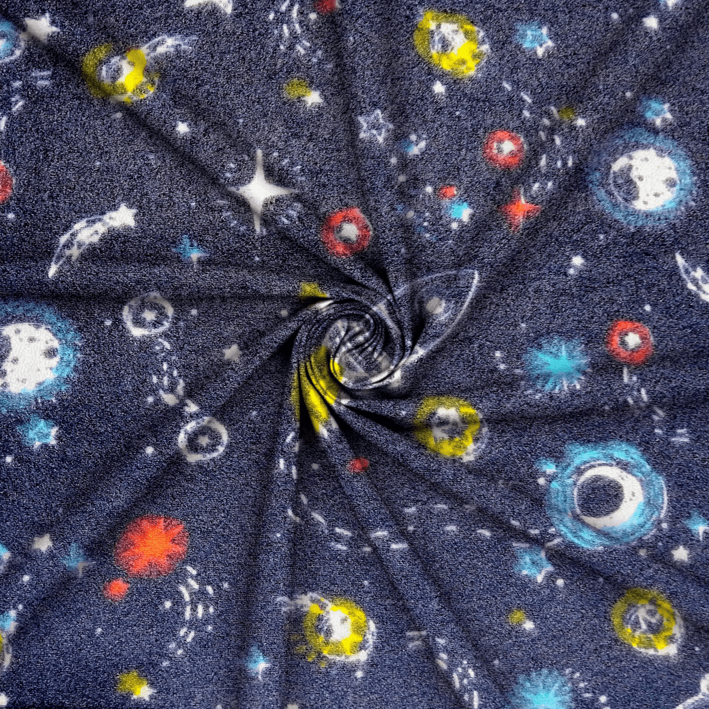 Printed Polar Fleece Stars Navy - Ragland Fabrics