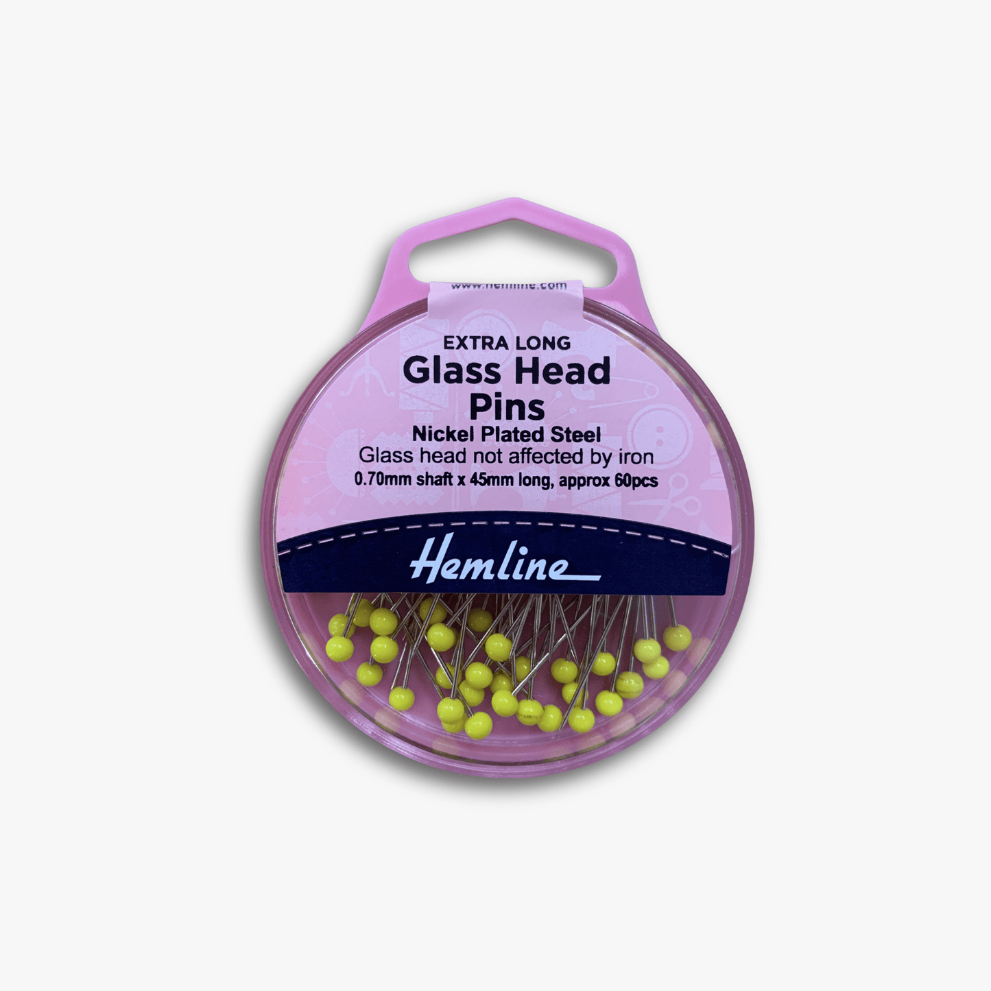 Glass Head Nickel Plated Quilting Pins - Ragland Fabrics