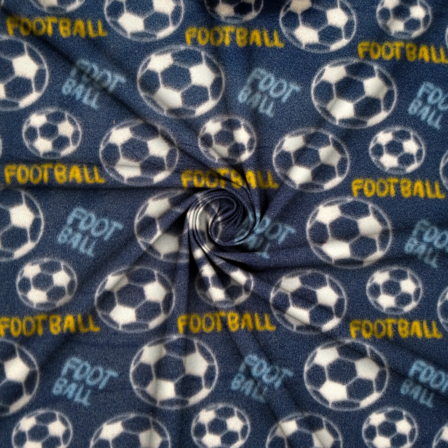 Printed Polar Fleece Football Navy