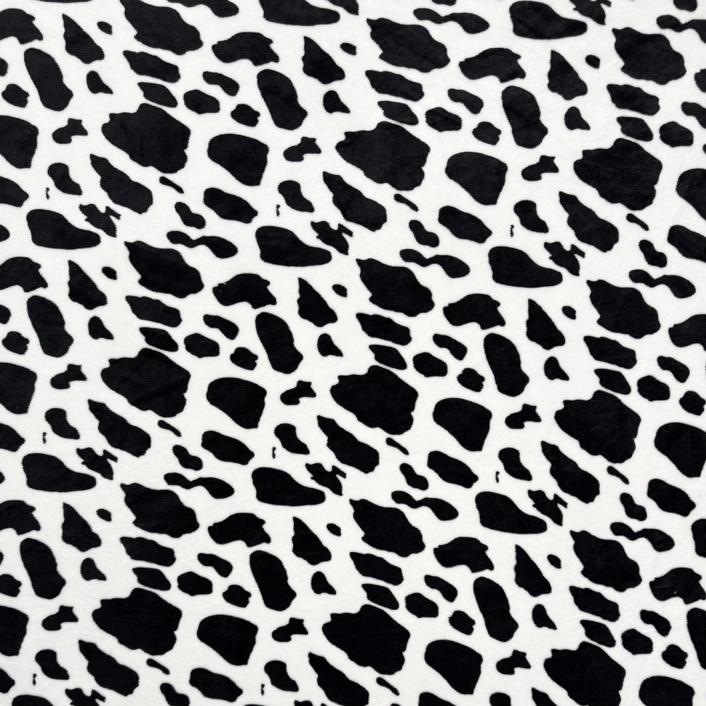 Printed Mongolian Fleece Cow Print - Ragland Fabrics