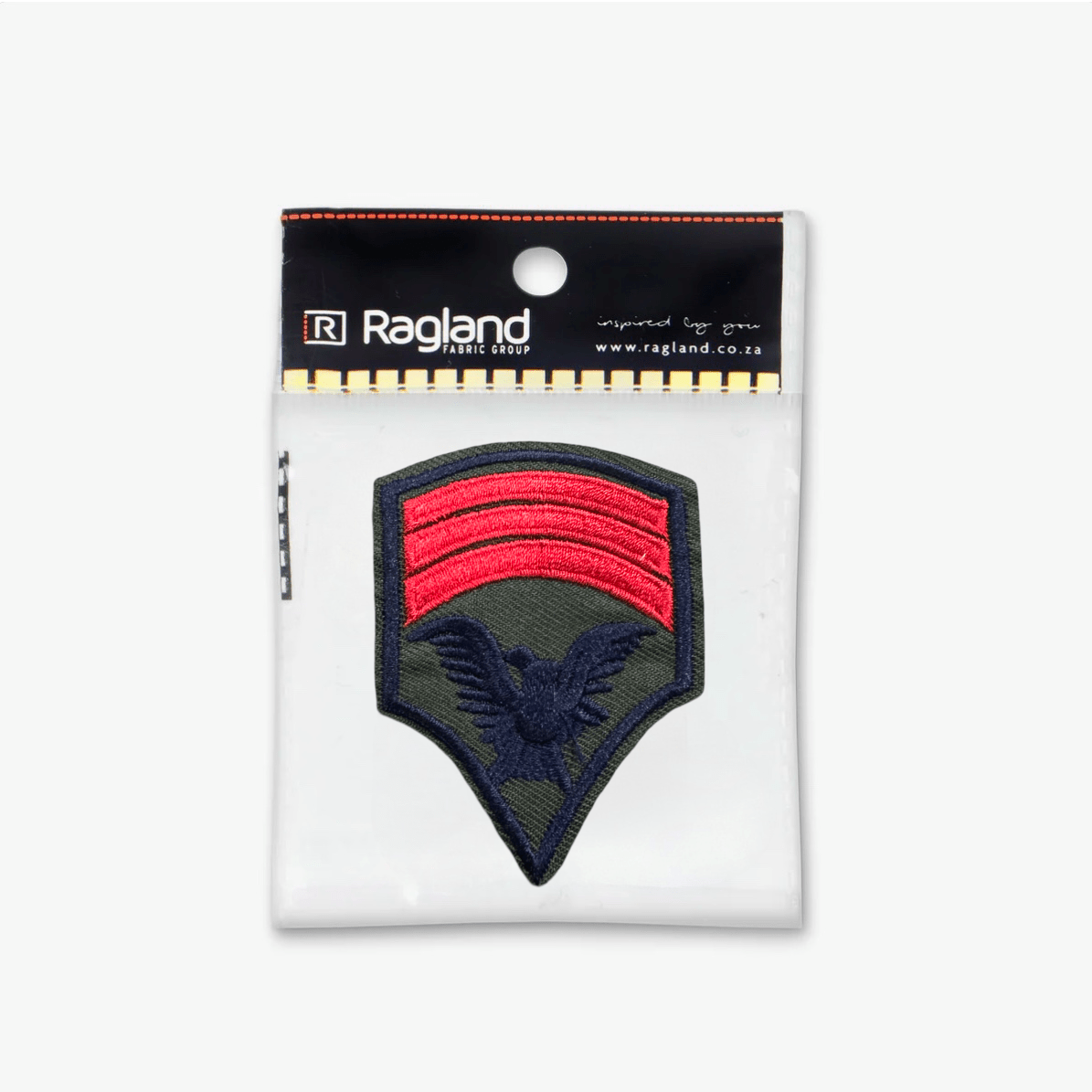 Motif Iron On Badge - ARMY RED STRIPE