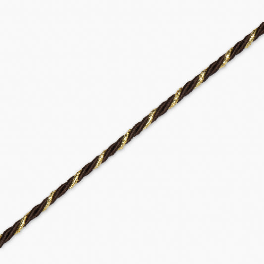 Blazer Cord - Chocolate/Metallic Gold Twist - Ragland Fabrics