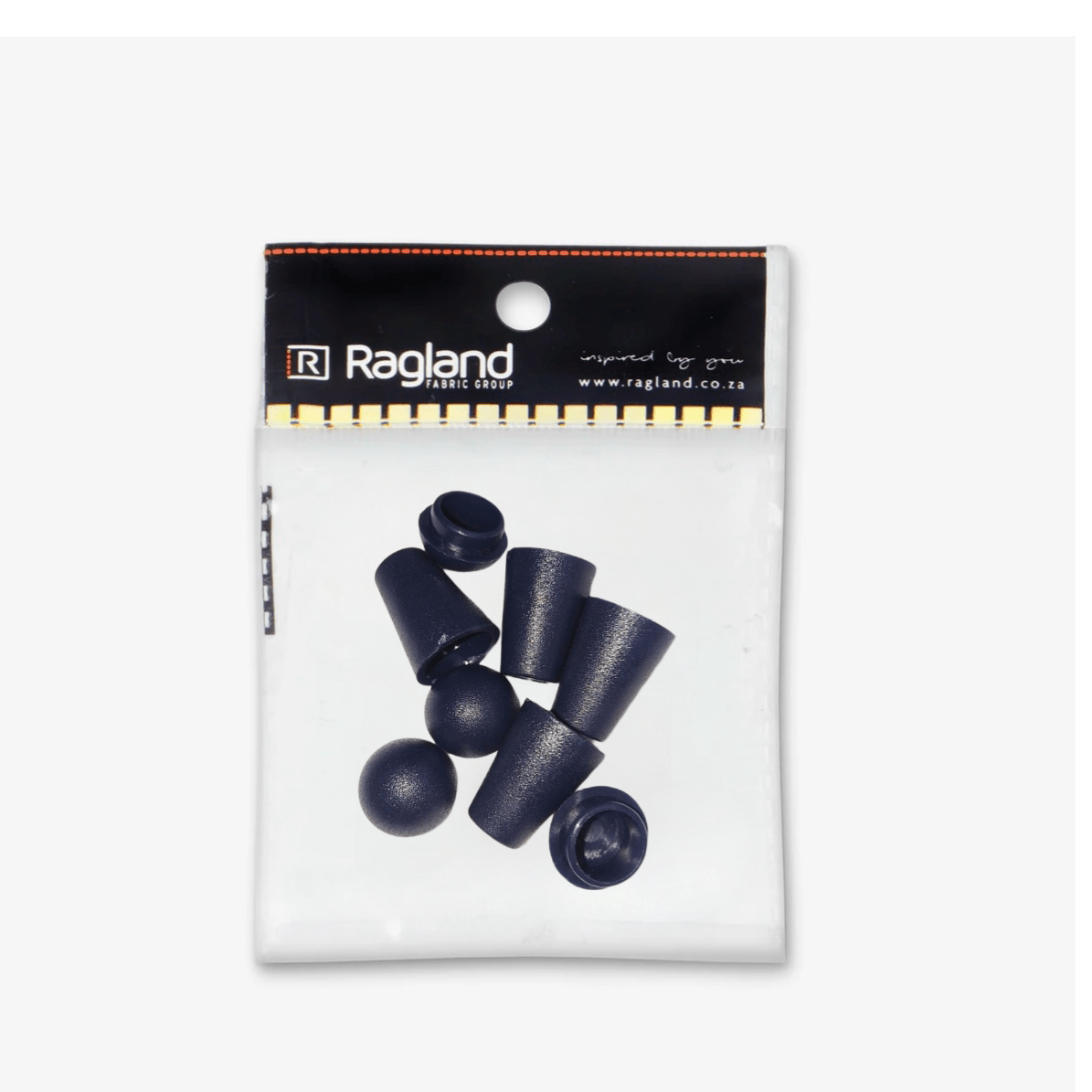 Bell Cord End Caps 5mm Navy - Ragland Fabrics