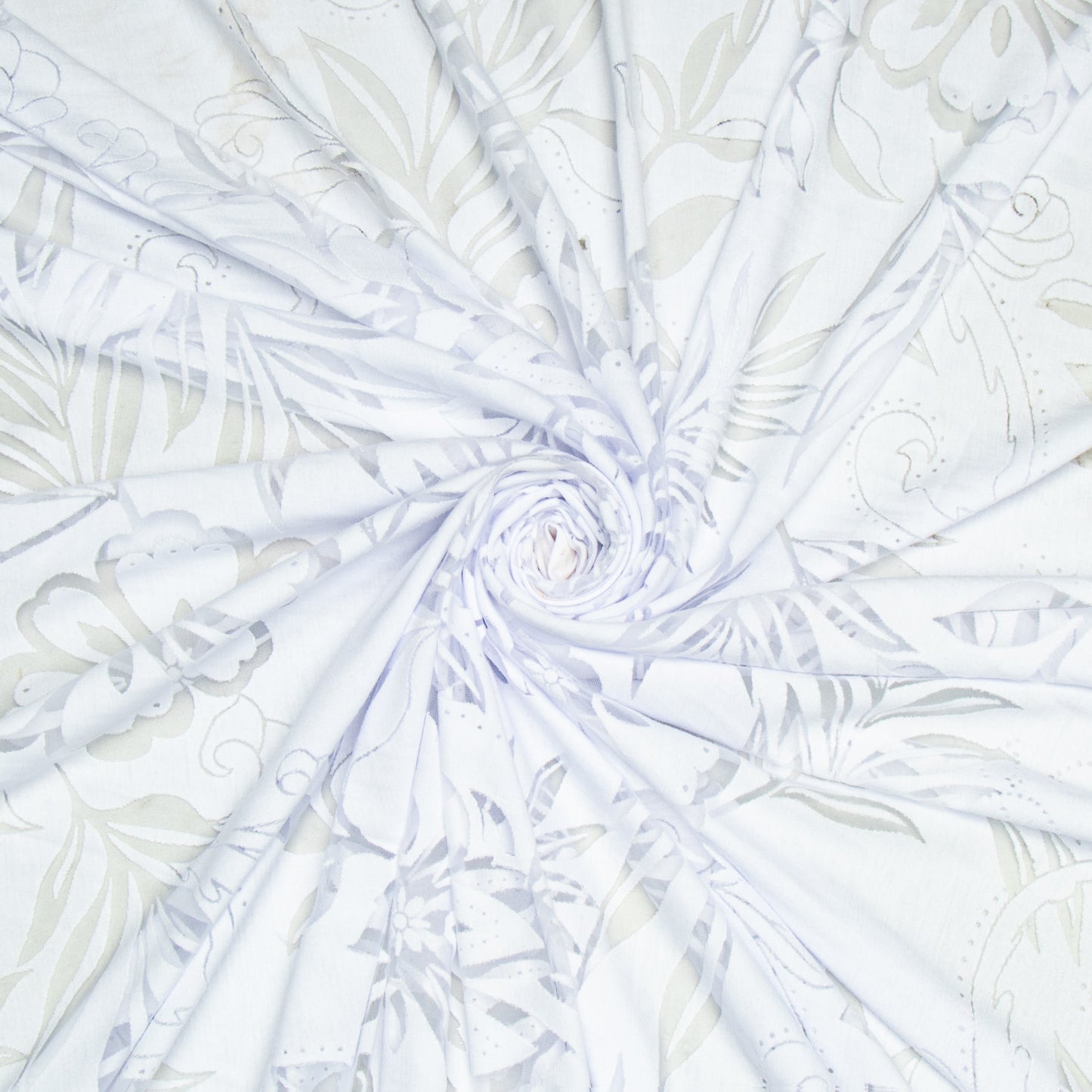 Burn - Out Knit White - Ragland Fabrics