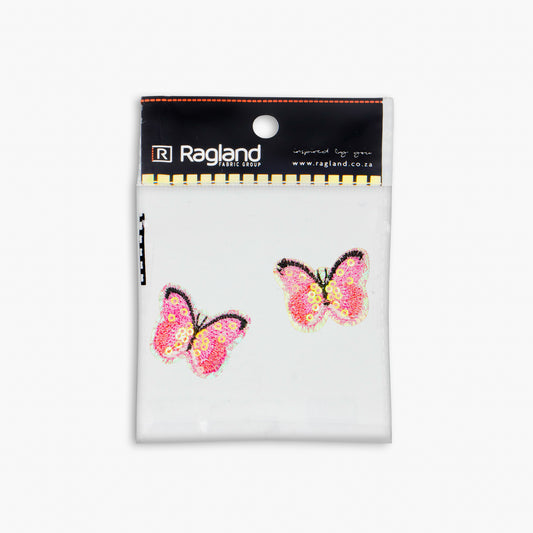 Motif Iron On Butterfly Sequine